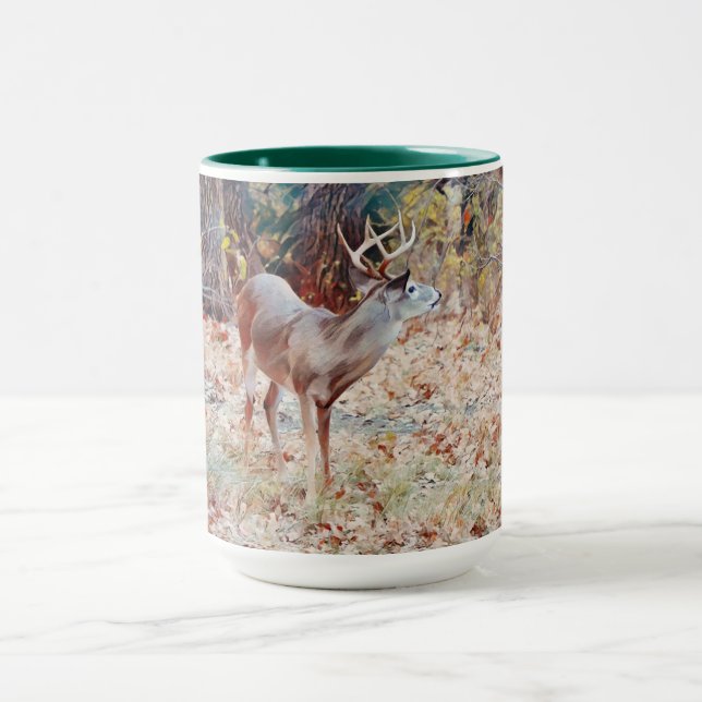 Coupe de Mug de Buck Deer Art Nature (Centre)