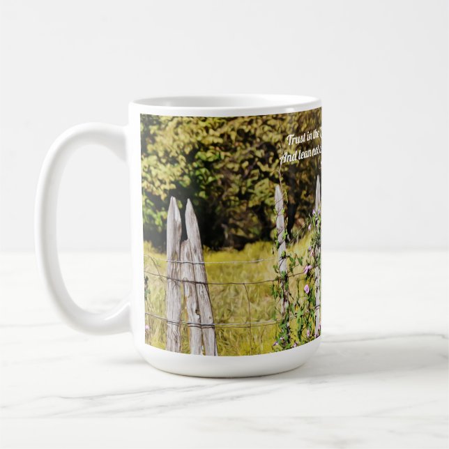 Coupe de Mug de la clôture de campagne et des fleu (Gauche)
