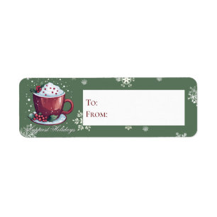 Coupe de Noël de chocolat chaud Cadeau vert