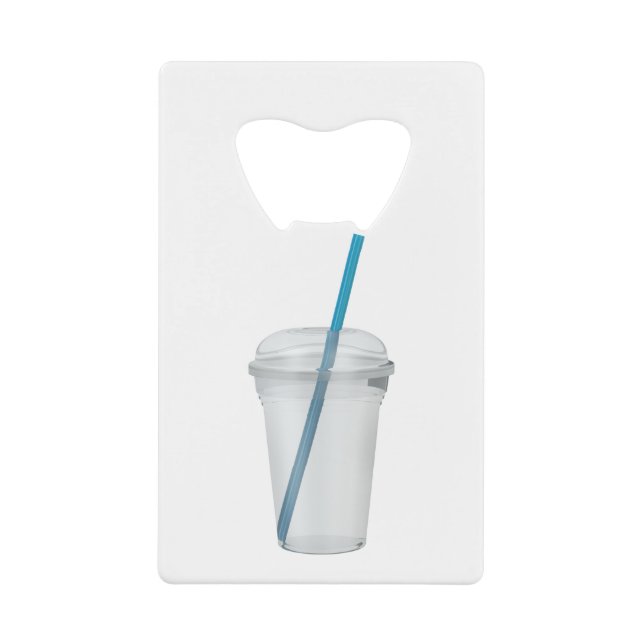 Coupe de smoothie en plastique vide avec paille (Devant)