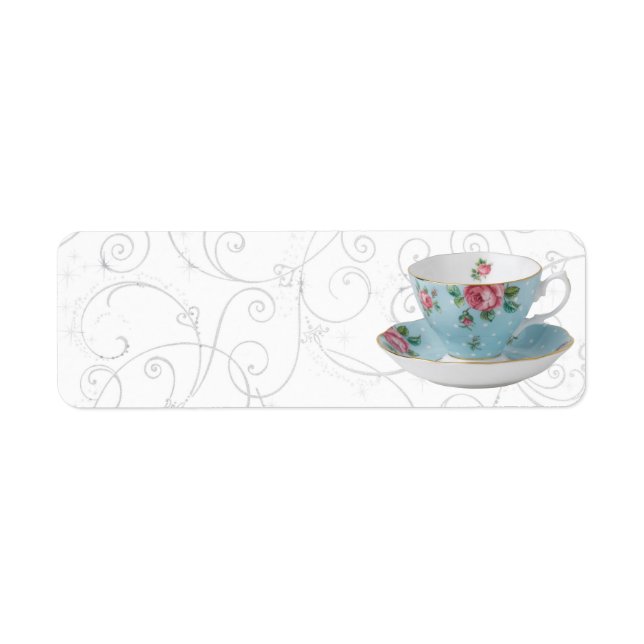 COUPE DE THÉ ANTIQUE ET ÉTIQUETTES DE ADRESSE SAUC (Devant)