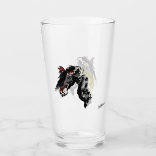 Coupe de verre : Cheval avec soif