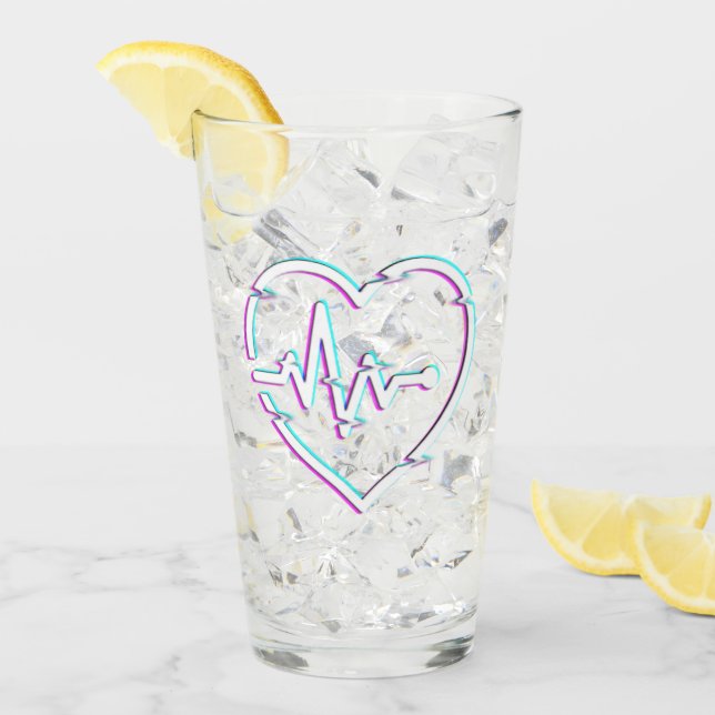 Coupe de verre Coeur Check (Devant glace)