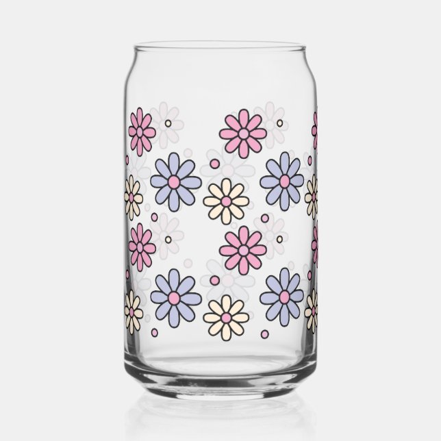 Coupe de verre - Design de fleurs (Recto)