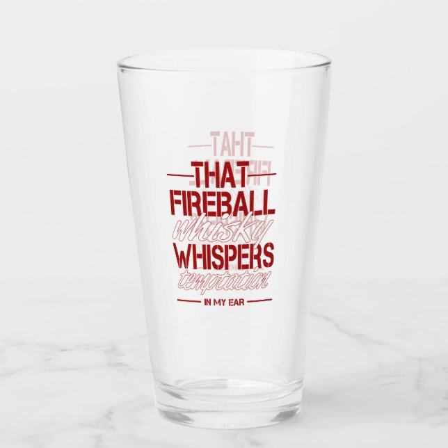 Coupe de verre Humour à boisson Fireball (Devant)