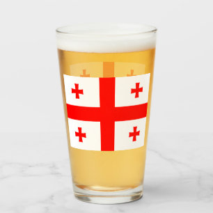 Coupe de verre patriotique avec drapeau de la Géor