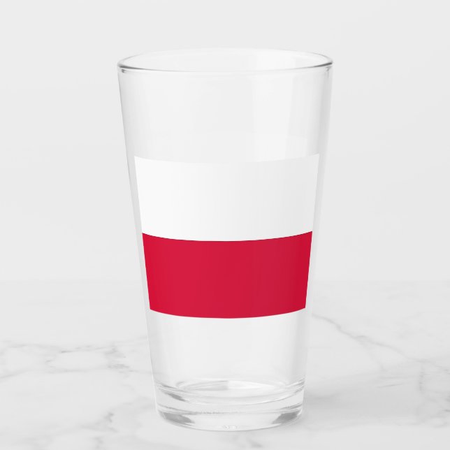 Coupe de verre patriotique avec drapeau de la Polo (Devant)