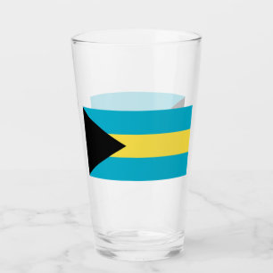 Coupe de verre patriotique avec drapeau des Bahama