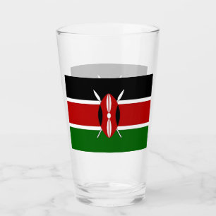 Coupe de verre patriotique avec drapeau du Kenya