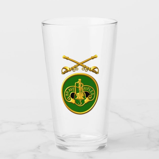 Coupe de verre Saber du 3e régiment blindée de Cav (Devant)