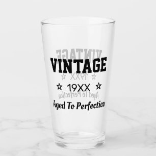 Coupe de verre sur mesure de l'année vintage à la 