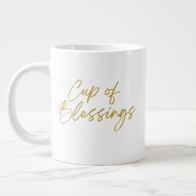 Coupe des Bénédictions Jumbo 20 oz Mug (Gauche)