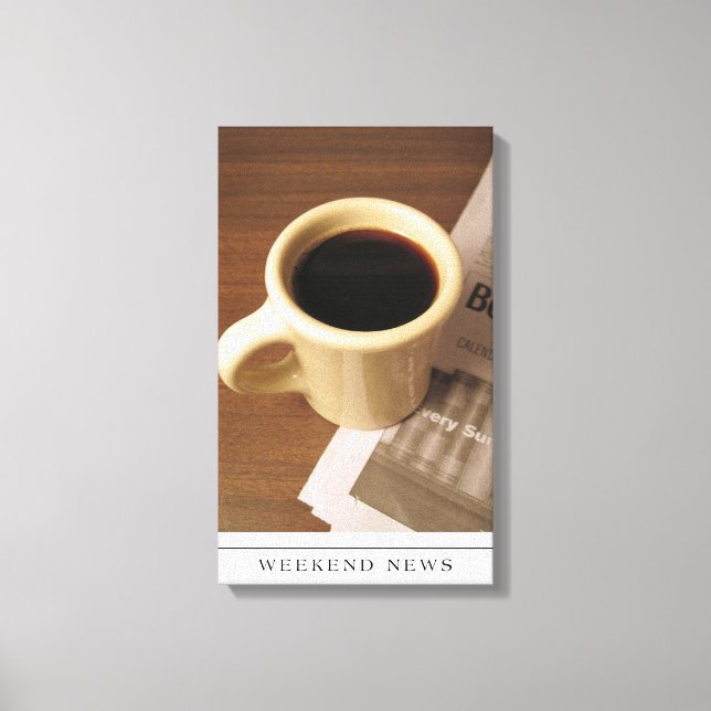 Coupe du café et journal sur toile (Recto)