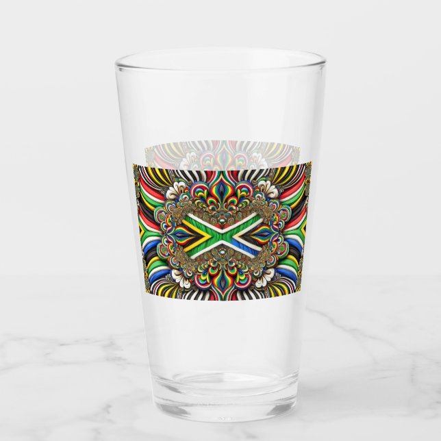 Coupe en verre aux couleurs sud-africaines (Devant)