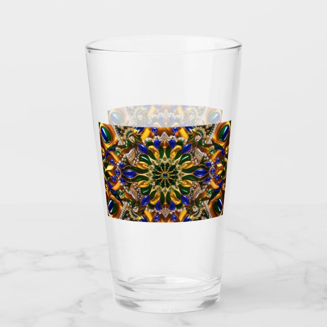 Coupe en verre avec couleurs brésiliennes (Devant)