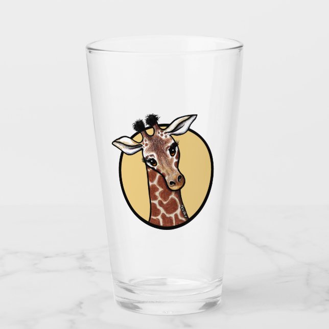 Coupe en verre de l'amant KiniArt Giraffe (Devant)