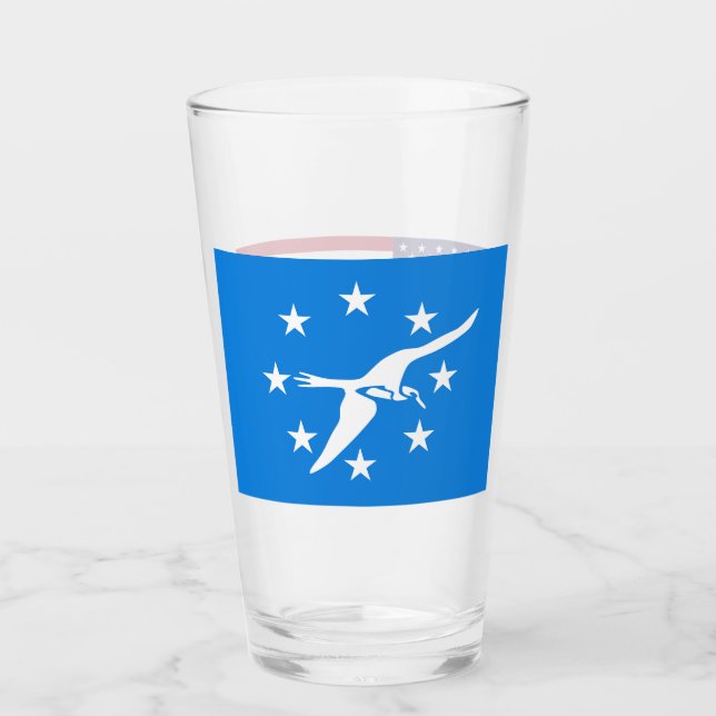 Coupe en verre patriotique avec drapeau de Corpus  (Devant)