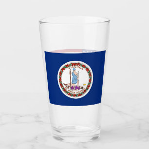 Coupe en verre patriotique avec drapeau de Virgini