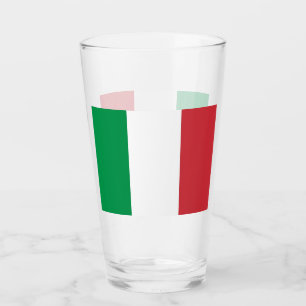 Coupe en verre patriotique avec drapeau d'Italie
