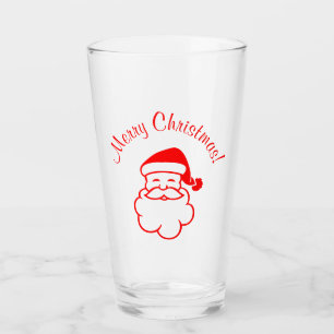 Coupe en verre rouge Santa Vacances de Noël
