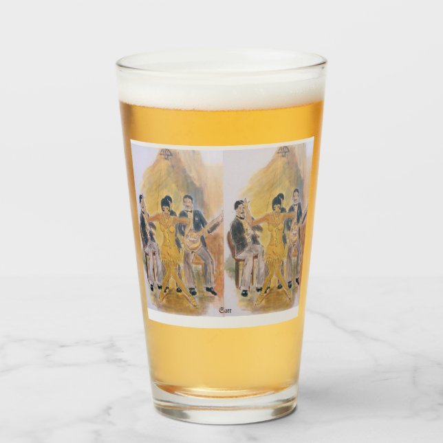 Coupe en verre Tumbler : Années folles (Devant (rempli))