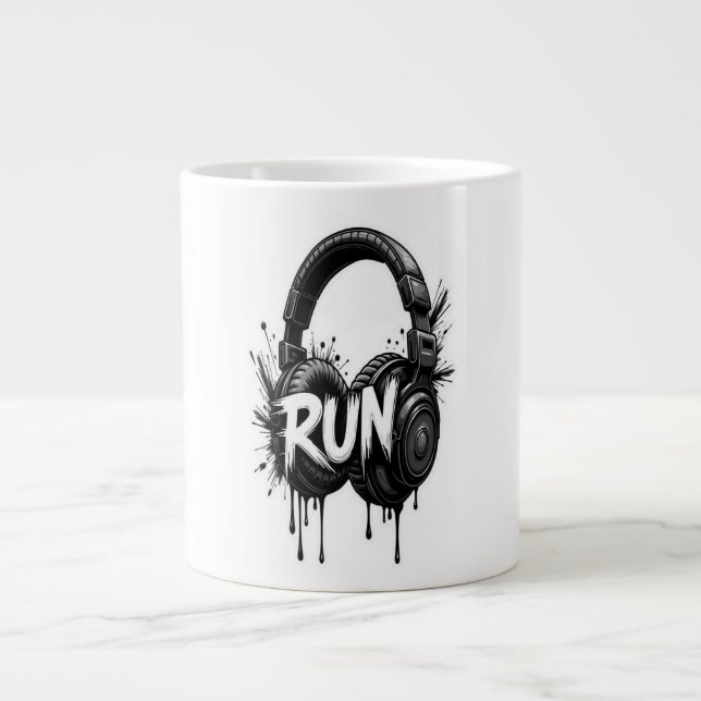 Coupe et musique   large coffee mug (Front)