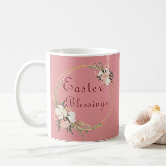 Coupe Floral Mug de Pâques (Avec donut)
