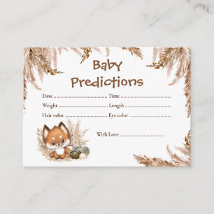 Coupe Fox Prédictions Automne Baby shower Carte de
