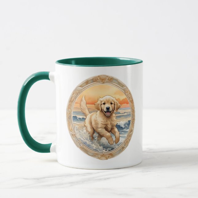 Coupe Pup Gros up - Golden Retriever Mug (Gauche)