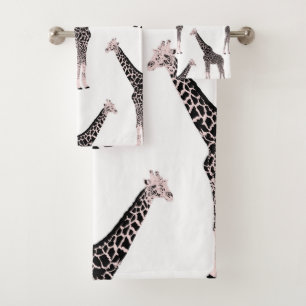 Coupe rose et noire Girafe Blanc design animal