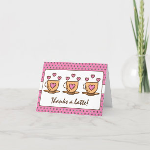Coupe Rose Merci Un Latte Avec Café Coeur