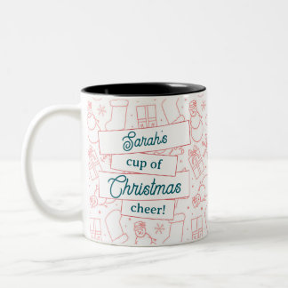 Coupe Rouge personnalisable de Mug de Noël