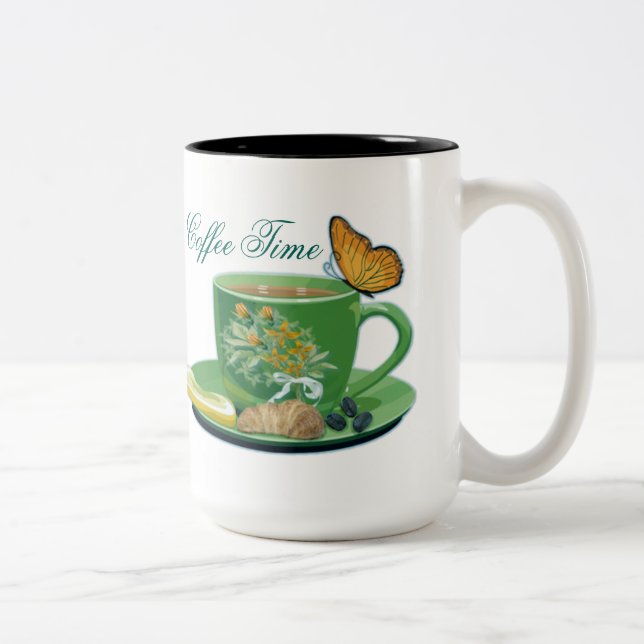 Coupe Time Café & Mug Saucer (Droit)