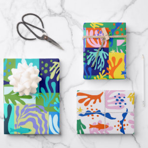 Coupes de papier coloré Matisse Inspiré Ocean Life