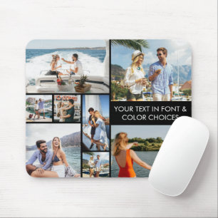 Couple 8 Photo Collage Personalized Custom Mouse Pad