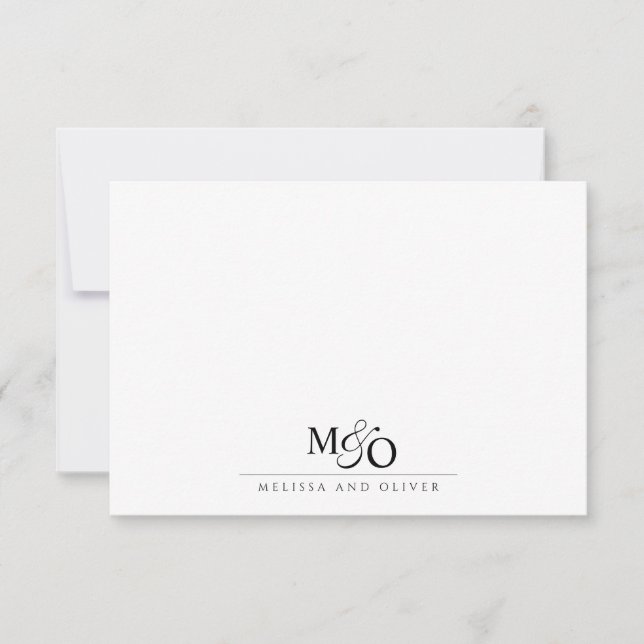 Couple Ampersand Monogram Card (Front)