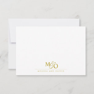Couple Ampersand Monogram Gold Card
