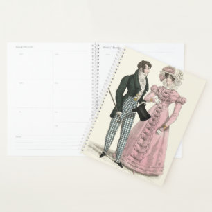 Couple Antique Wedding 1823 Man Woman Fashion Planner