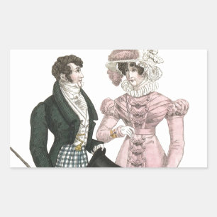 Couple Antique Wedding 1823 Man Woman Fashion Sticker