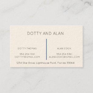 Couple appel personnel / Carte de visite