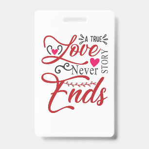 Couple Art A True Love Story Never End Badge