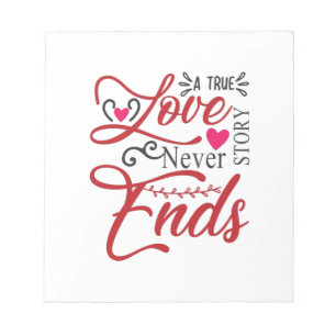Couple Art A True Love Story Never End Notepad