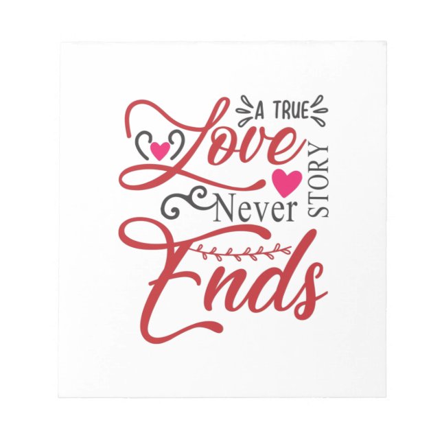 Couple Art A True Love Story Never End Notepad (Front)