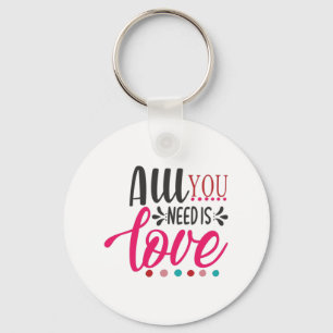 Couple Art All You Need Is Love Keychain