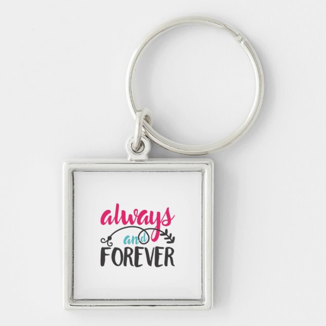 Couple Art Always And Forever Keychain (Front)