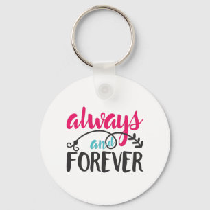 Couple Art Always And Forever Keychain