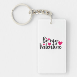 Couple Art Be My Valentine Keychain
