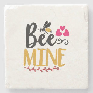 Couple Art Bee Mine Stone Coaster