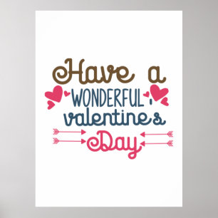 Couple Art Have A Wonderful Valentine's Day Poster