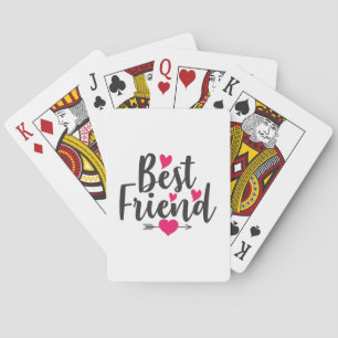 Couple Art Heart Best Friend Playing Cards